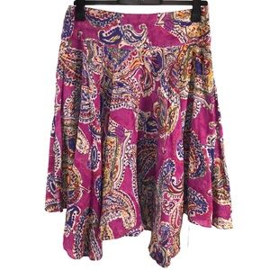 Lauren Ralph Lauren Purple Paisley Handkerchief Skirt